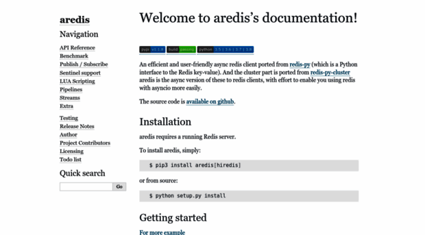 aredis.readthedocs.io