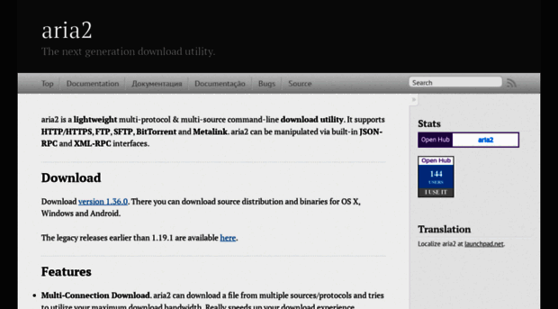 aria2.sourceforge.net