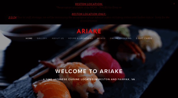 ariakerestaurant.com