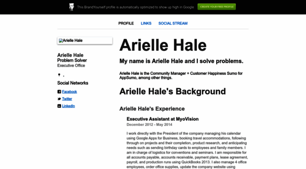 ariellehale.brandyourself.com