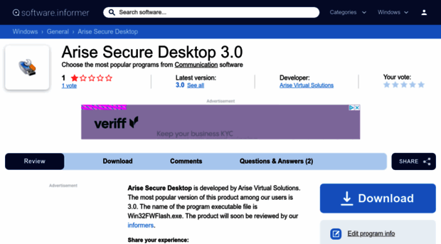 arise-secure-desktop.software.informer.com