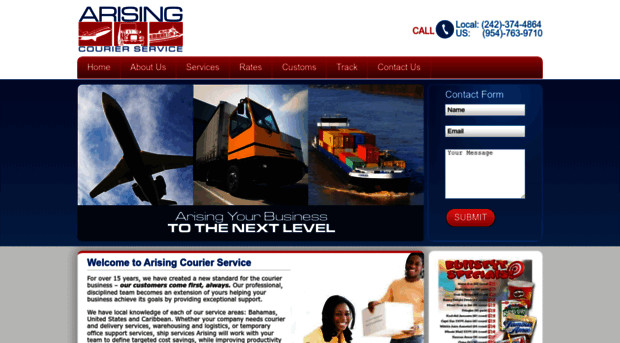 arisingcourierservice.com