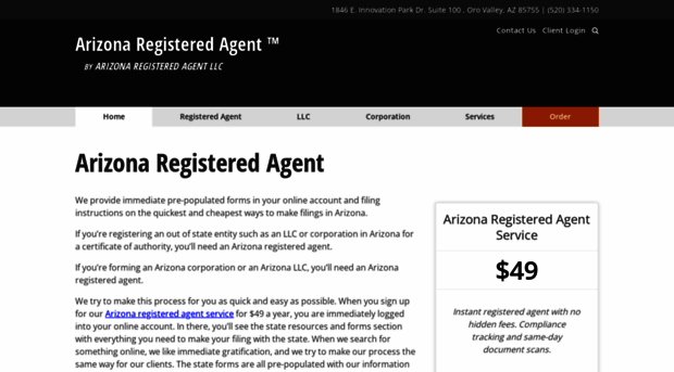 arizonaregisteredagent.com