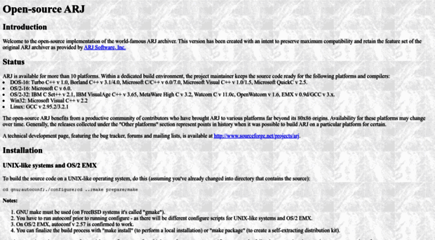 arj.sourceforge.net