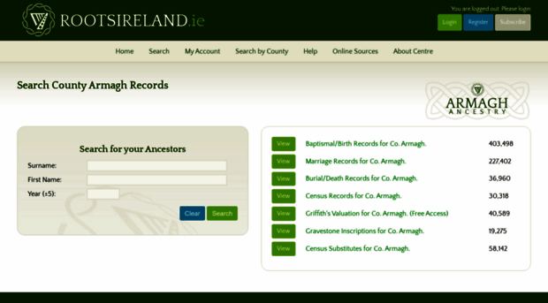 armagh.rootsireland.ie
