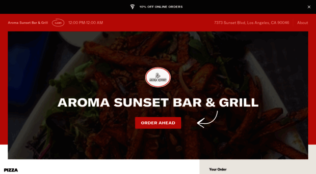 aromasunsetbargrill.com