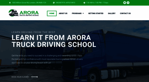 aroratruckdrivingschool.ca