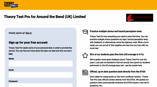 aroundthebend.theorytestpro.co.uk