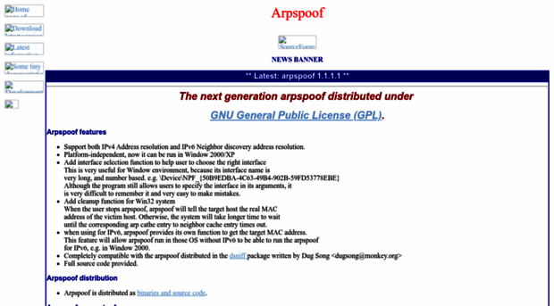 arpspoof.sourceforge.io
