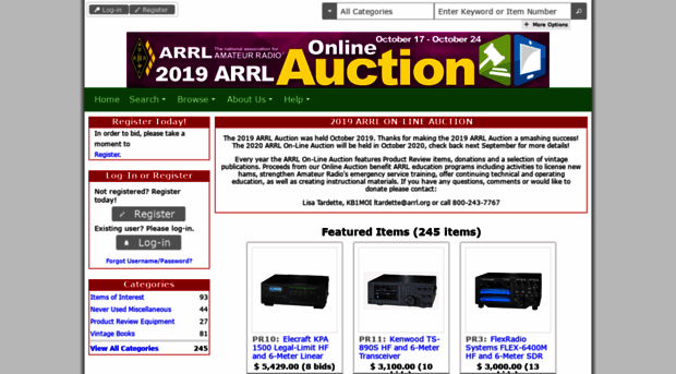 arrl.auctionanything.com