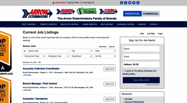 arrowexterminators.applicantpro.com