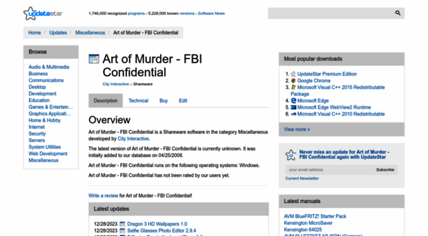 art-of-murder-fbi-confidential.updatestar.com