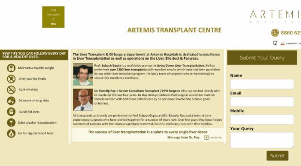 artemistransplantcentre.com