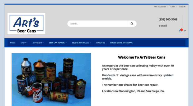 artsbeercans.com