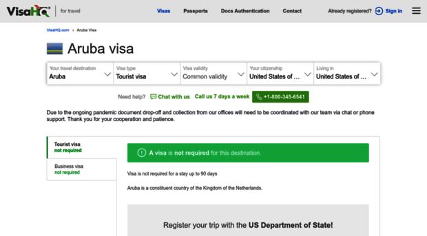 aruba.visahq.com