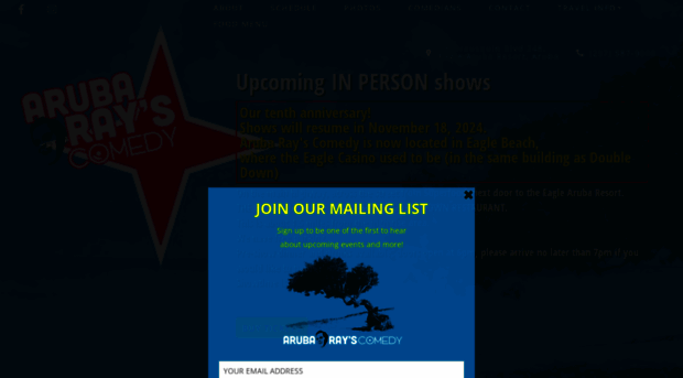 arubacomedy.com