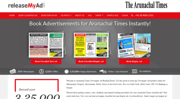 arunachaltimes.releasemyad.com