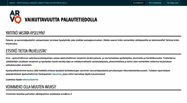 arvovastaus.csc.fi