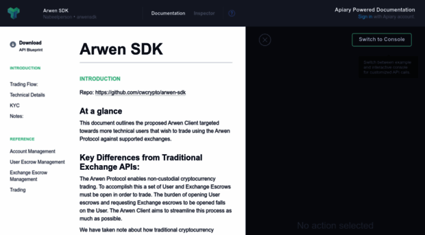 arwensdk.docs.apiary.io
