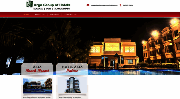 aryagroupofhotels.com