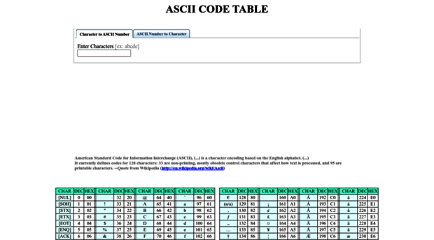 ascii-code.net