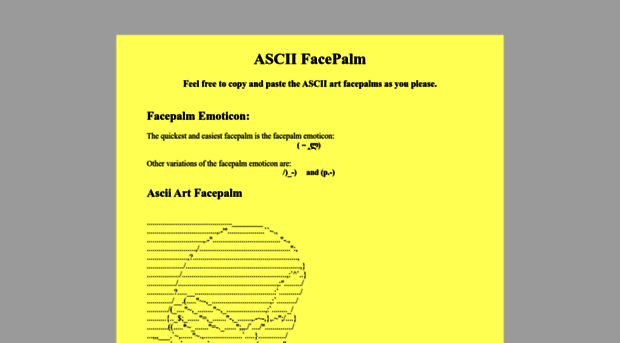 asciifacepalm.com