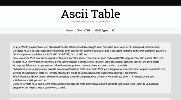 asciitable.it