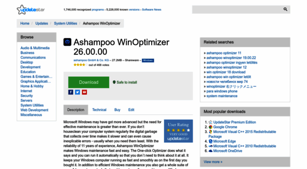 ashampoo-winoptimizer.updatestar.com