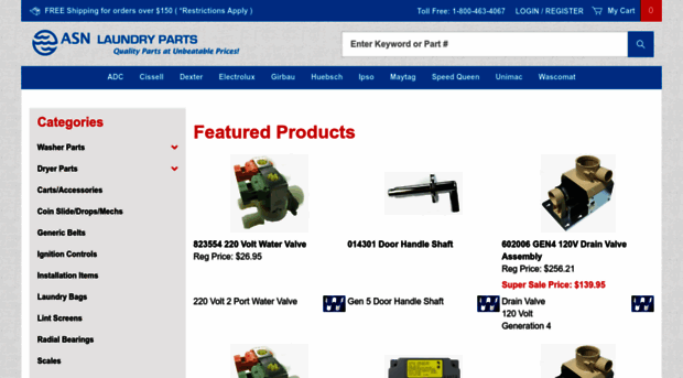 asnlaundryparts.com