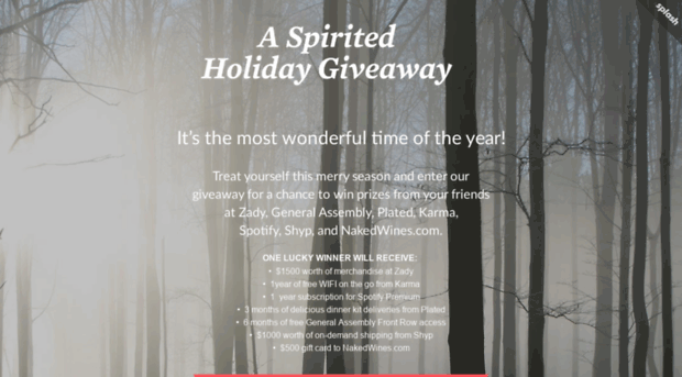 aspiritedholidaygiveaway.splashthat.com