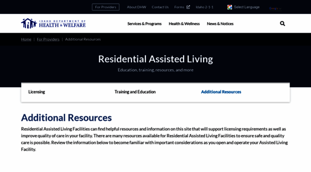 assistedliving.dhw.idaho.gov