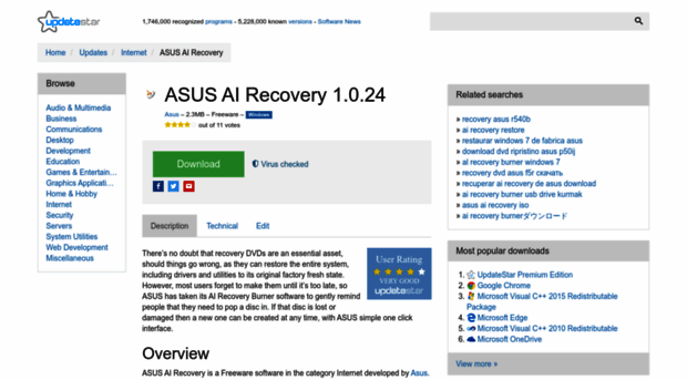 asus-ai-recovery.updatestar.com