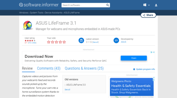 asus-lifeframe.software.informer.com