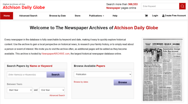 atchisondailyglobe.newspaperarchive.com