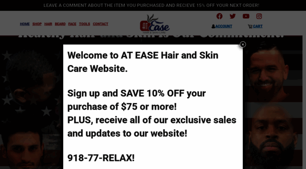 ateasehairandskincare.com