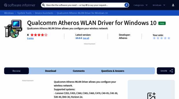 atheros-wlan-driver.software.informer.com