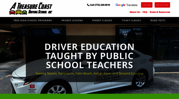 atreasurecoastdrivingschool.com