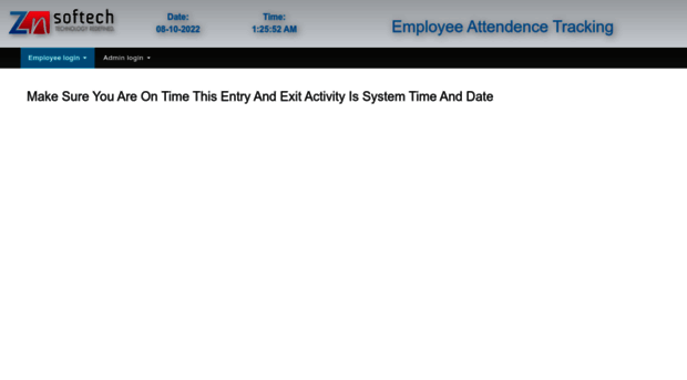 attendance.znsoftech.com