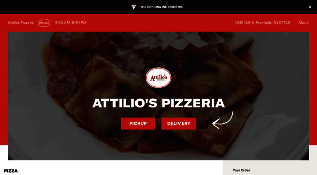 attiliospizzeriamenu.com