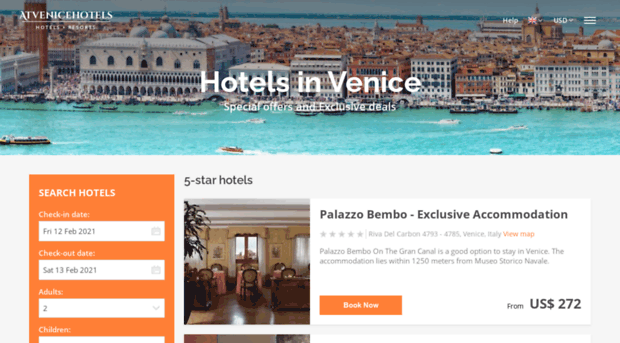 atvenicehotels.com