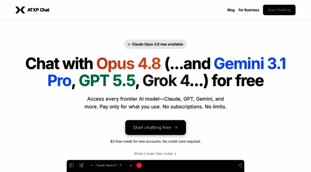 atxp.chat - Chat with Claude Opus 4.7 for ... - ATXP