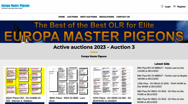 auctions.europamasterpigeons.com