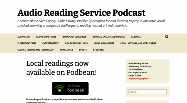 audioreadingservicepodcast.com