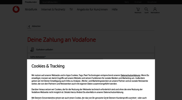 aufladen.vodafone.de