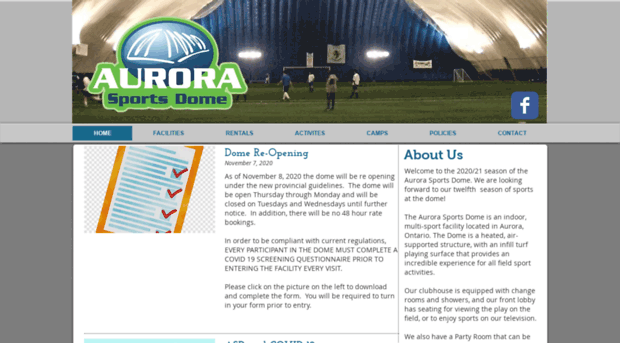 aurorasportsdome.com