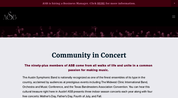 austinsymphonicband.org