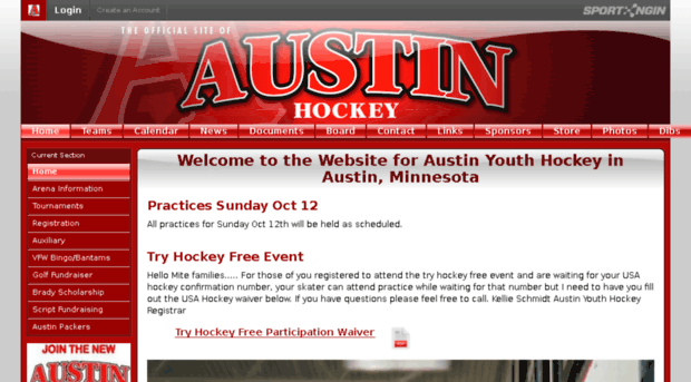 austinyouthhockey.org