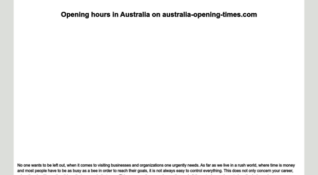 australia-opening-times.com
