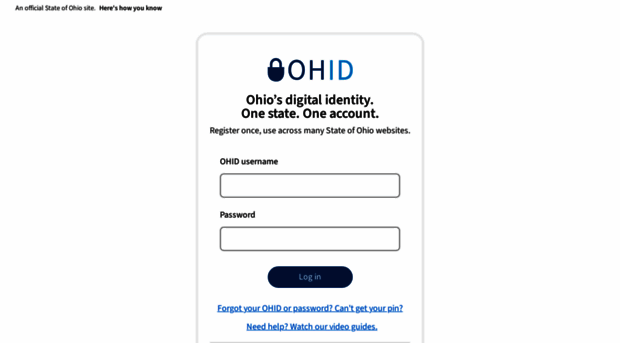 auth.ohid.ohio.gov - Log in to OHID - Auth OHID Ohio