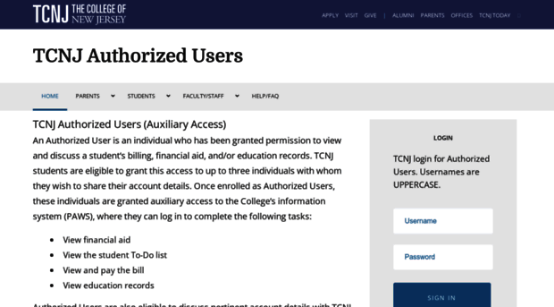 authorizeduser.tcnj.edu